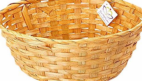 Your Gift Basket The Victoria Basket - Round Bamboo Deep - Storage amp; Gift Basket - Basket Only