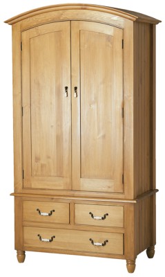 Your Price Furniture.co.uk Provencal Double Wardrobe With 3 Drawers