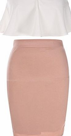 ZEARO Womens Crop Top Skirt Set Sexy Strapless Two-piece Bodycon Bandage Dress