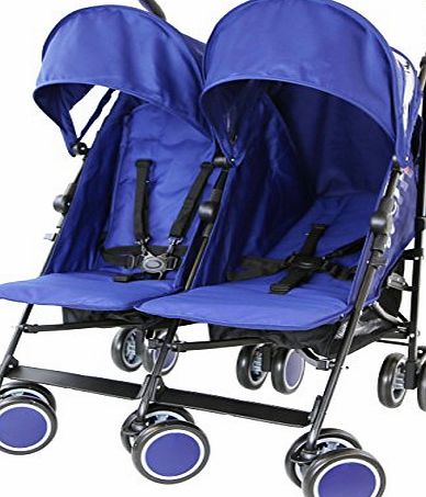 ZETA  Citi TWIN Stroller Buggy Pushchair - Navy (Blue Dark) Double Stroller