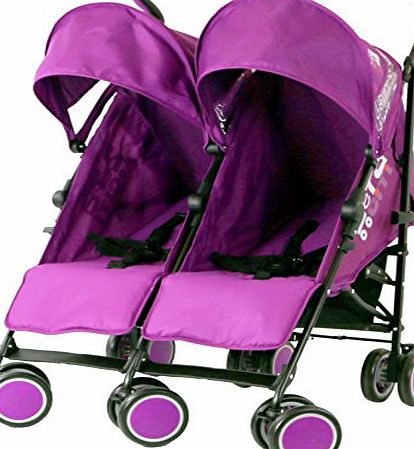ZETA  Citi TWIN Stroller Buggy Pushchair - Plum (Purple) Double Stroller