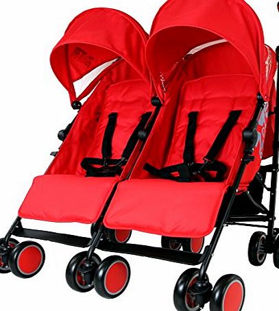 ZETA  Citi TWIN Stroller Buggy Pushchair - Warm Red Double Stroller