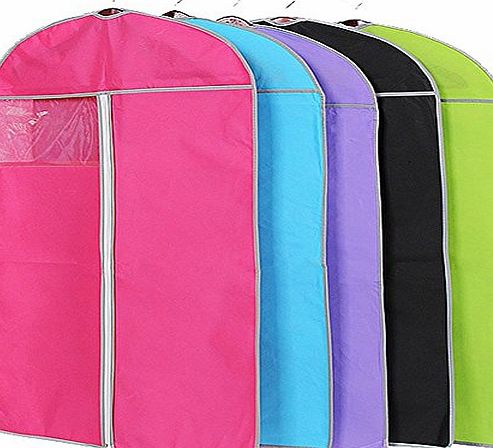 ZUMUii Butterme 6 Pcs Breathable Non-woven Clothes Dust Cover Dust Bag Garment Storage Bags with Clear Window for Suit Carriers, Dresses, Linens, Storage or Travel Color Random(Medium Size)